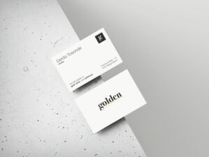 Schwarz weiße minimalistische Visitenkarte für Juwelier