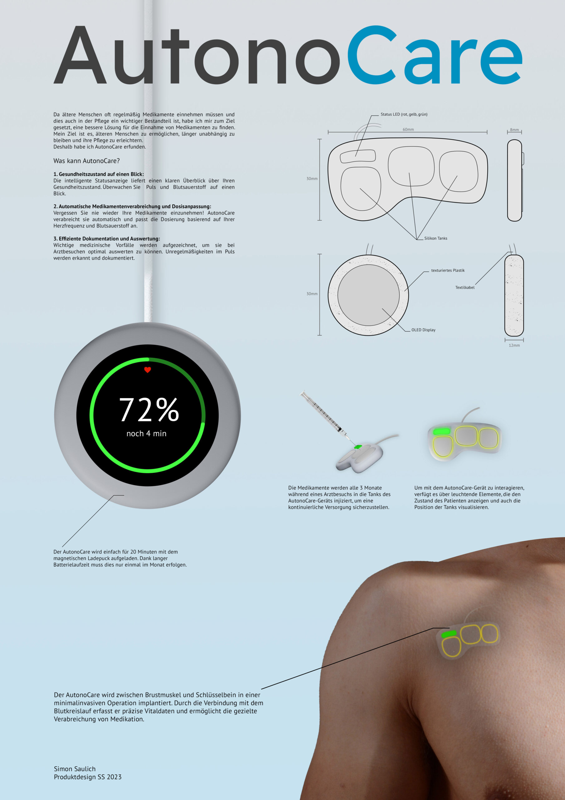 Poster von Produkt Design Implantat